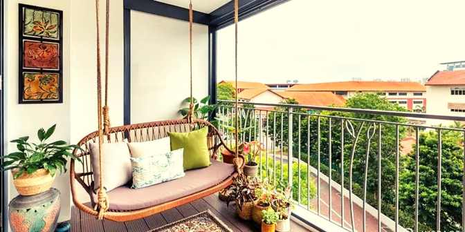 Taman di Balkon Lantai 2