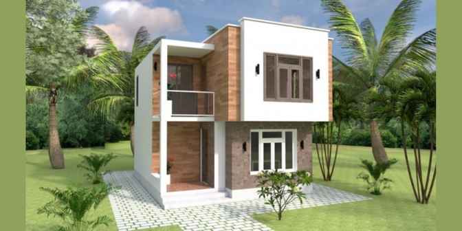 Rumah 2 Lantai Sederhana di Kampung