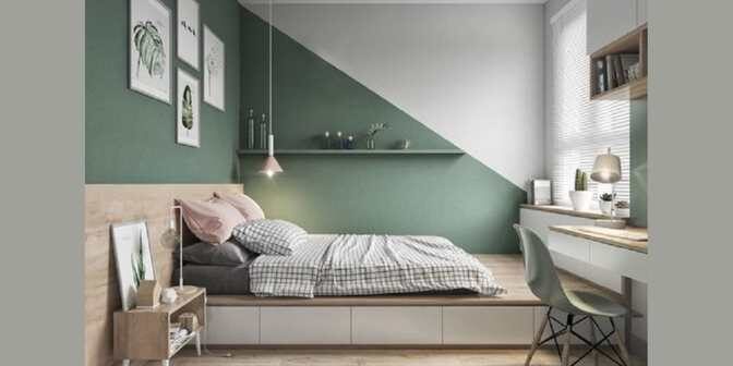 cat kamar tidur 2 warna