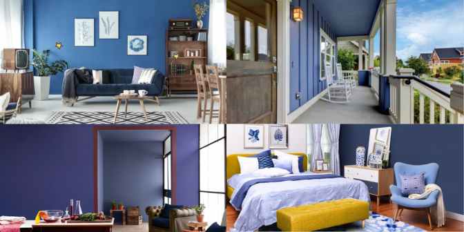 Kombinasi Warna Biru Untuk Cat Rumah