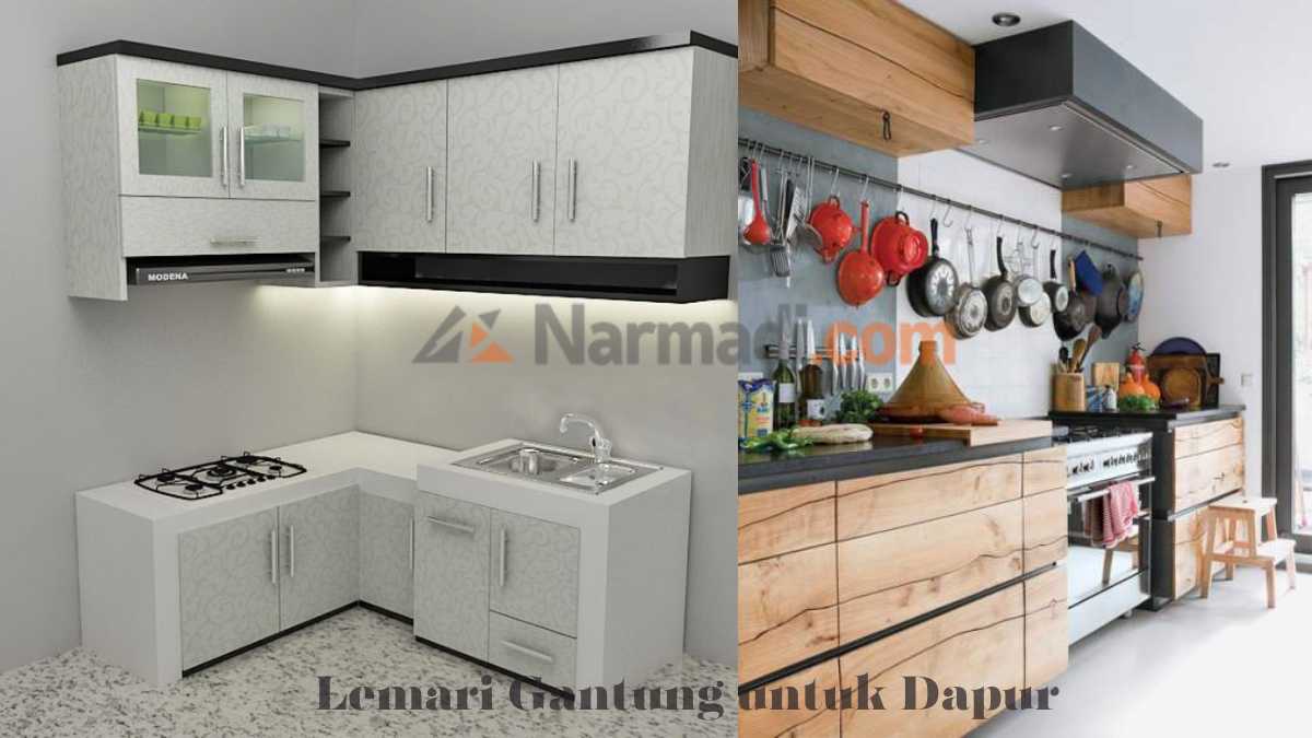 lemari gantung dapur kecil minimalis