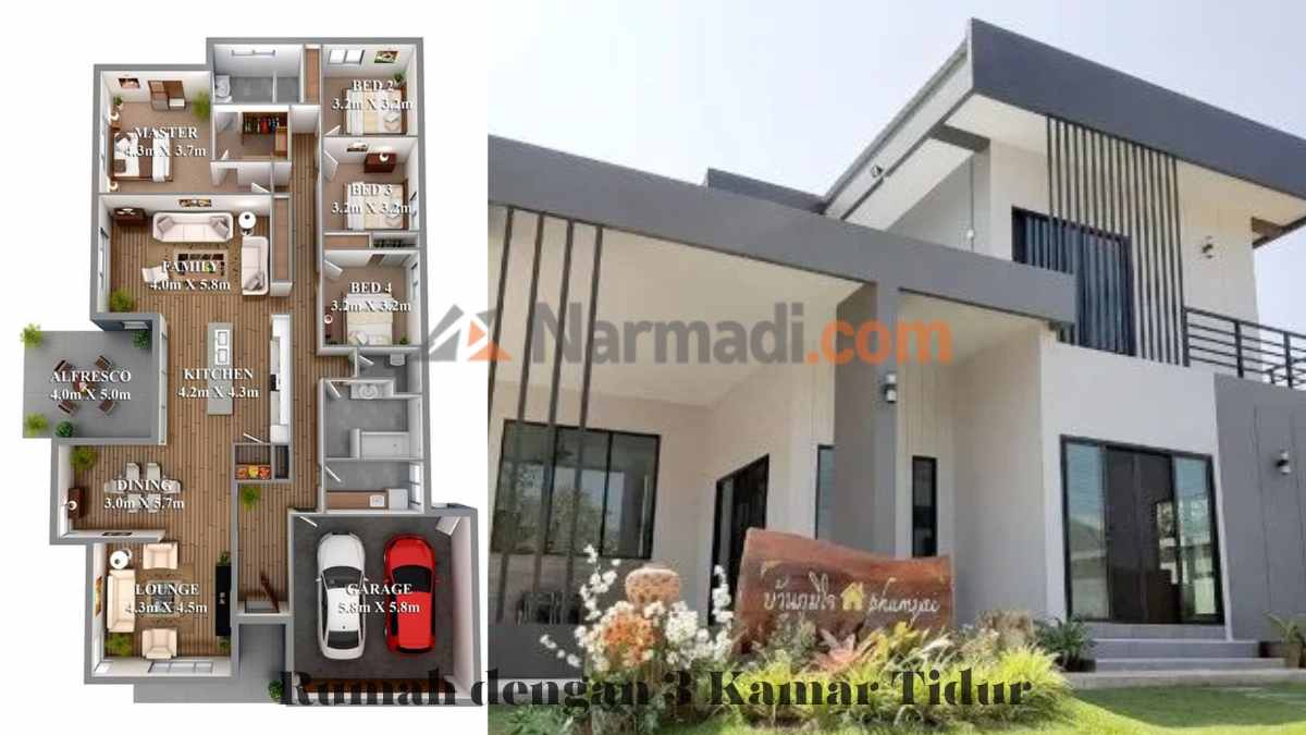 Desain Rumah 3 Kamar Tidur