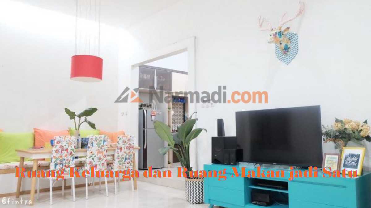 Desain Ruang Keluarga Menyatu dengan Ruang Makan Type 36