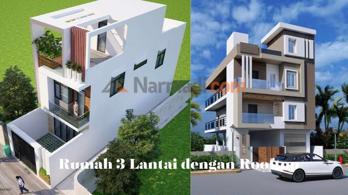 Desain Rumah 3 Lantai Dengan Rooftop