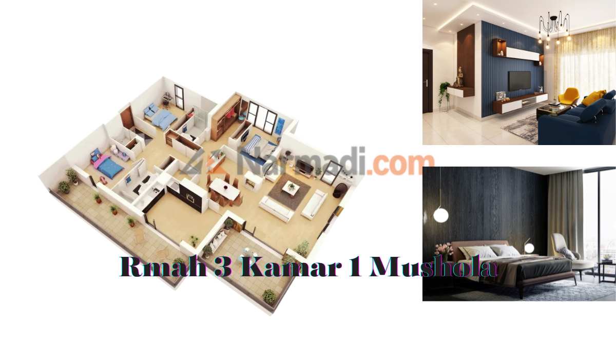Desain Rumah 3 Kamar Tidur 1 Mushola